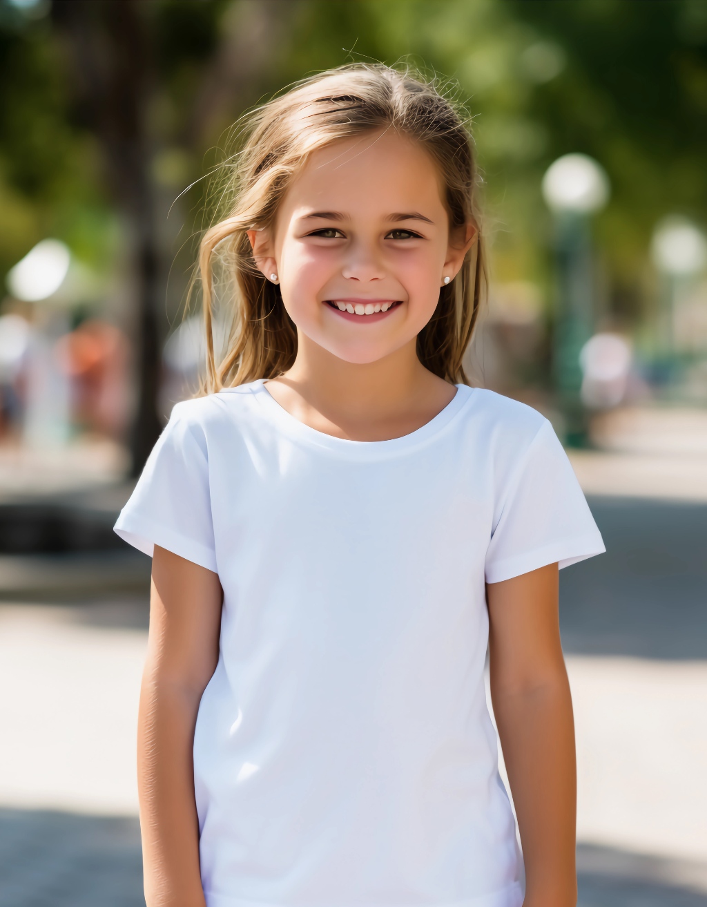 T-Shirt bianca per tunica prima comunione bambina
