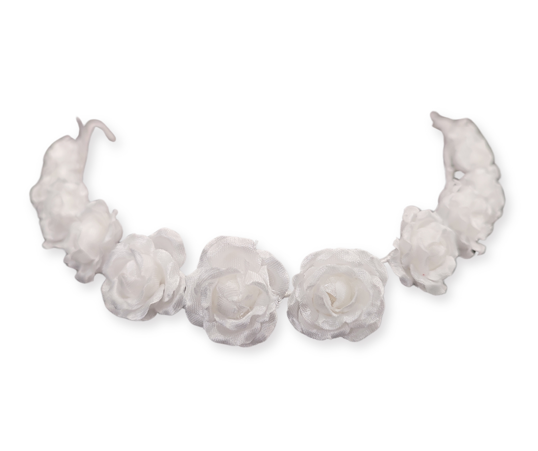 Coroncina per capelli con fiori per prima comunione - immagine 4