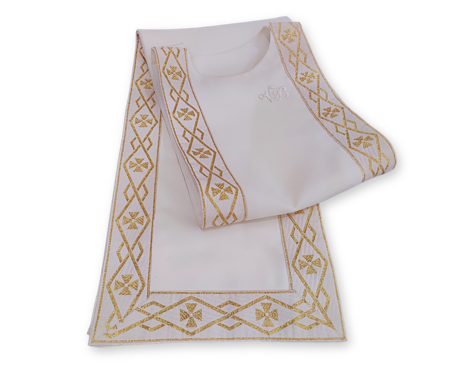 Penitenza con gallone prima comunione bianco